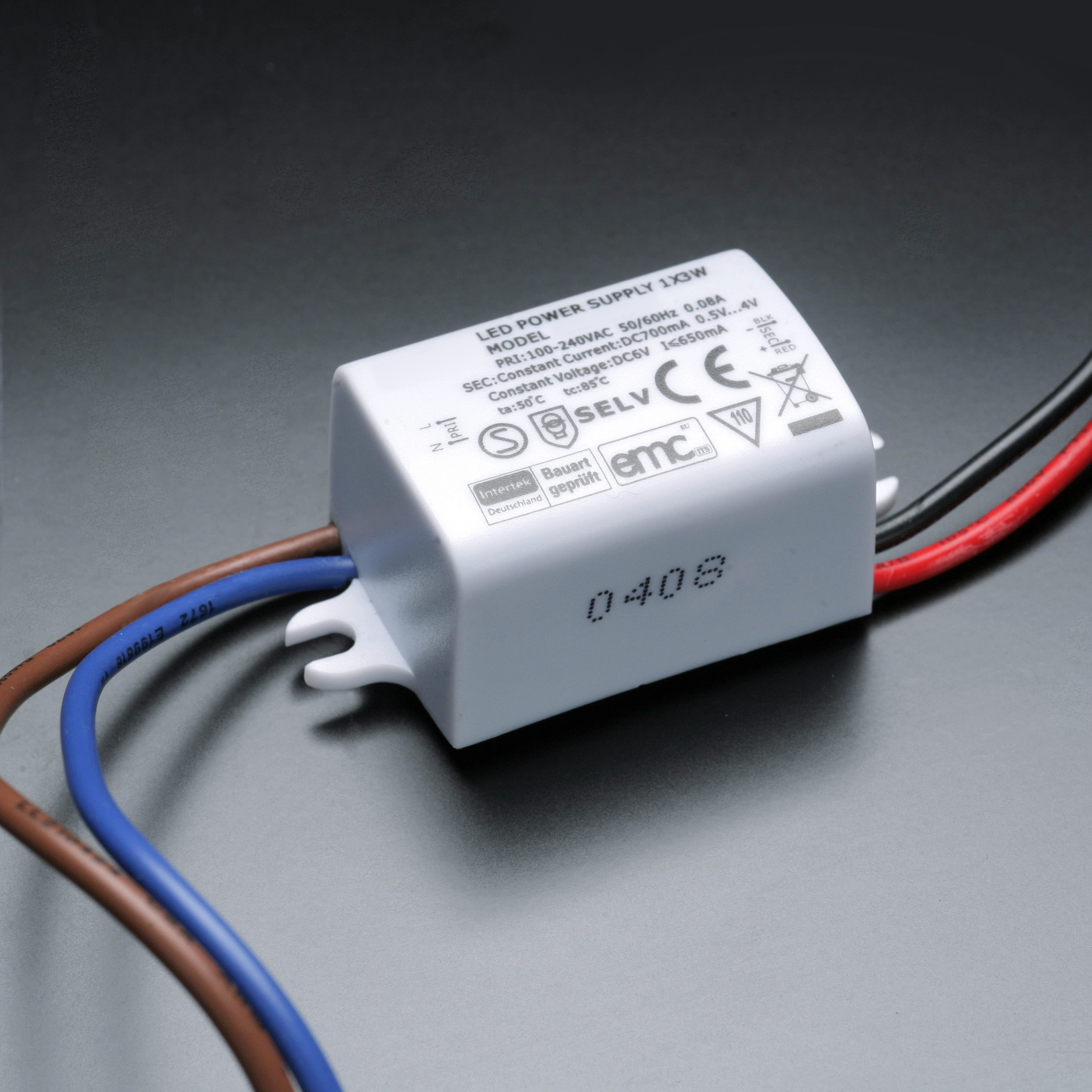 Lumitronix IP67 Driver LED de Corrente Constante 350mA 230V a 0.5 > 10VDC (3 x LED 1W)
