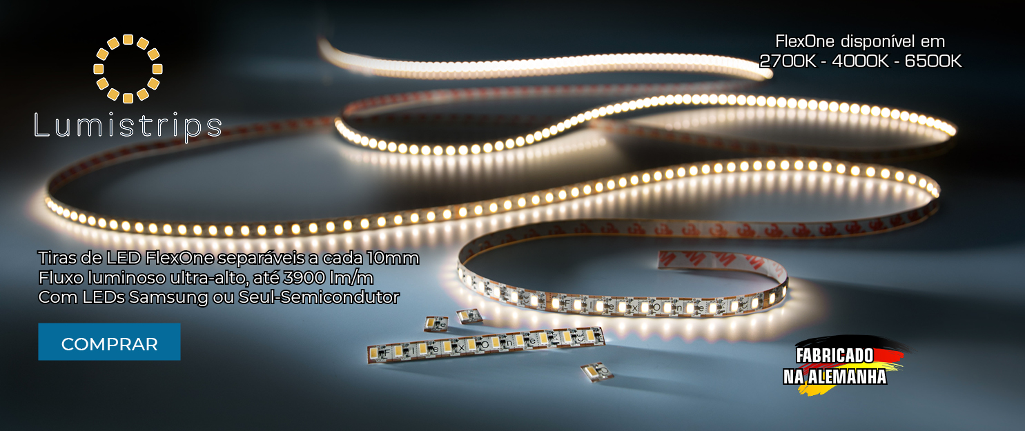Tiras de LED FlexOne separáveis a cada 10 mm 