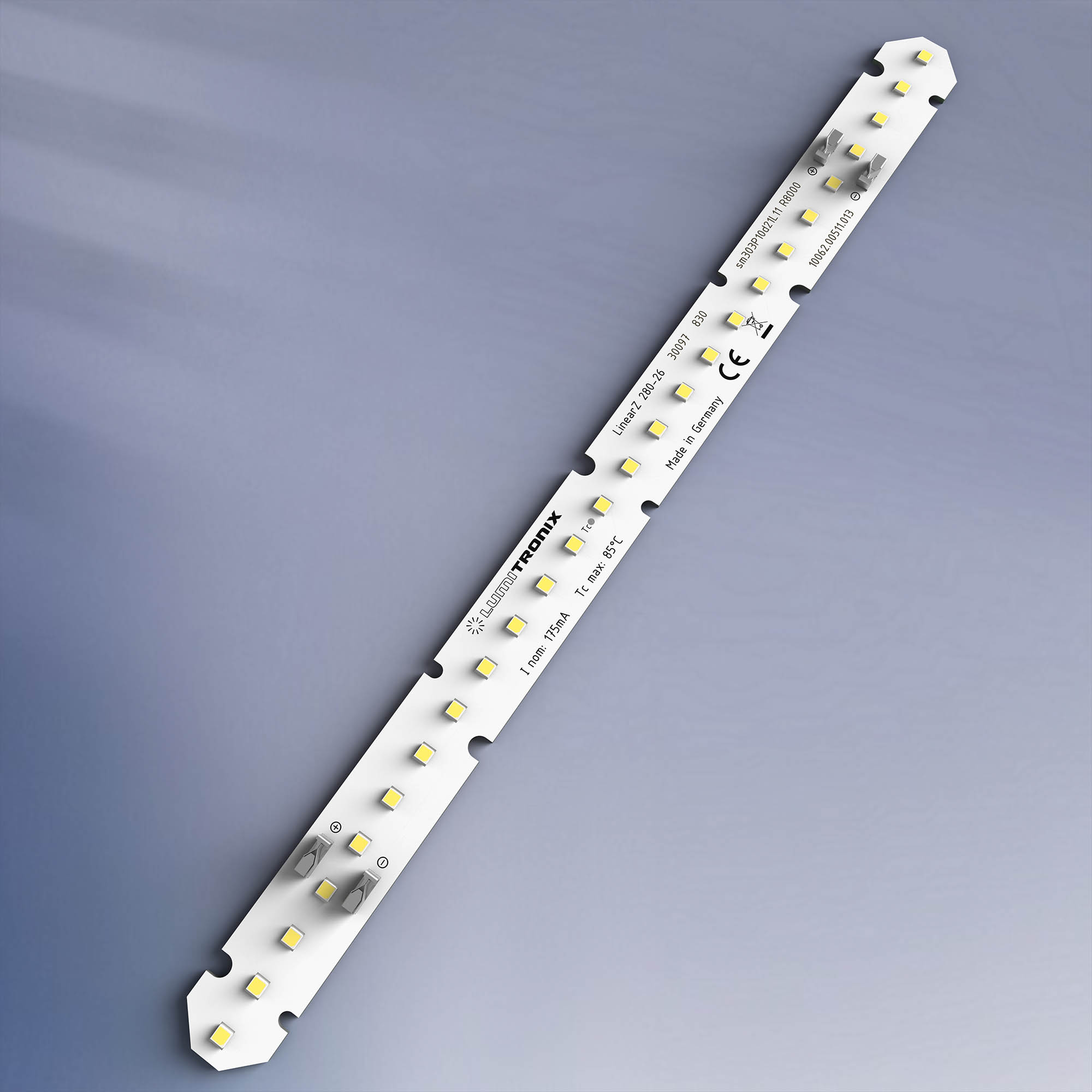 LinearZ 26 Nichia Fita LED Zhaga Optisolis CRI98+ branco frio 6500K 740lm 175mA 37.5V 26 LED módulo 28cm (2643lm/m 24W/m)
