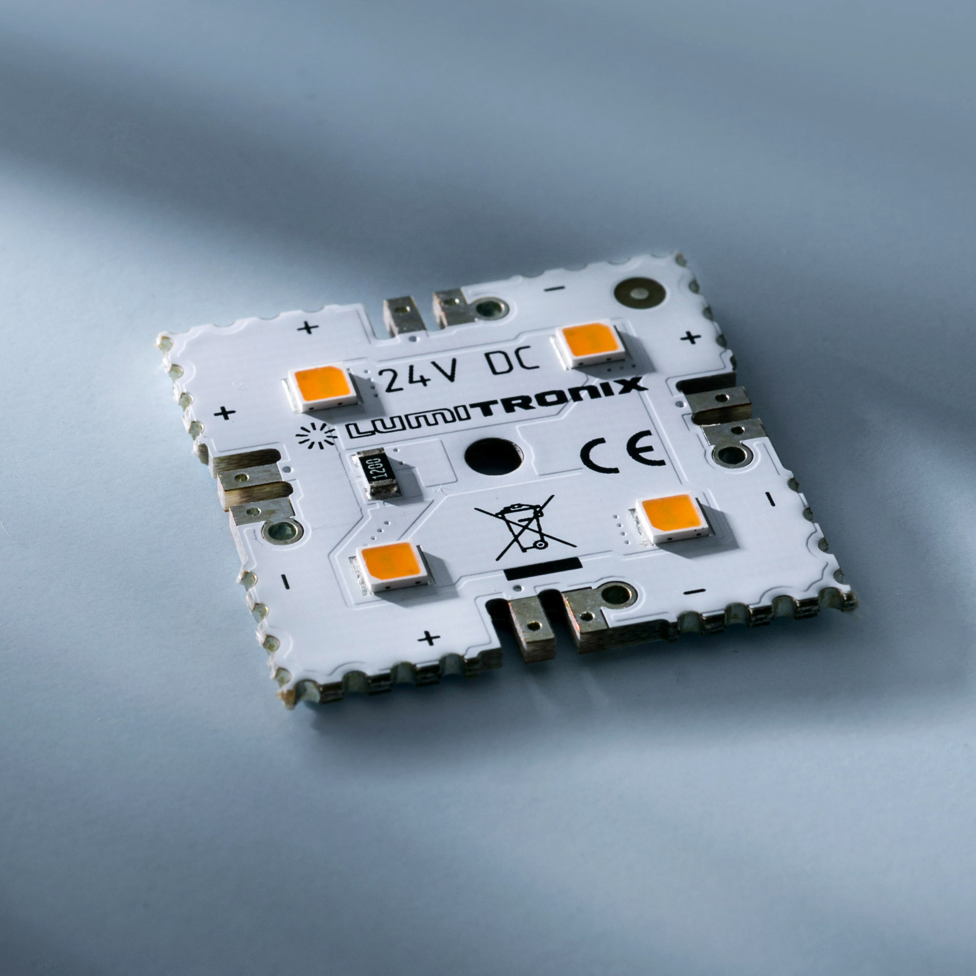 Módulo de retroiluminação LED Nichia Matrix Mini 1 segmento 4 LED 24V Branco 2700K 0.48W 68lm