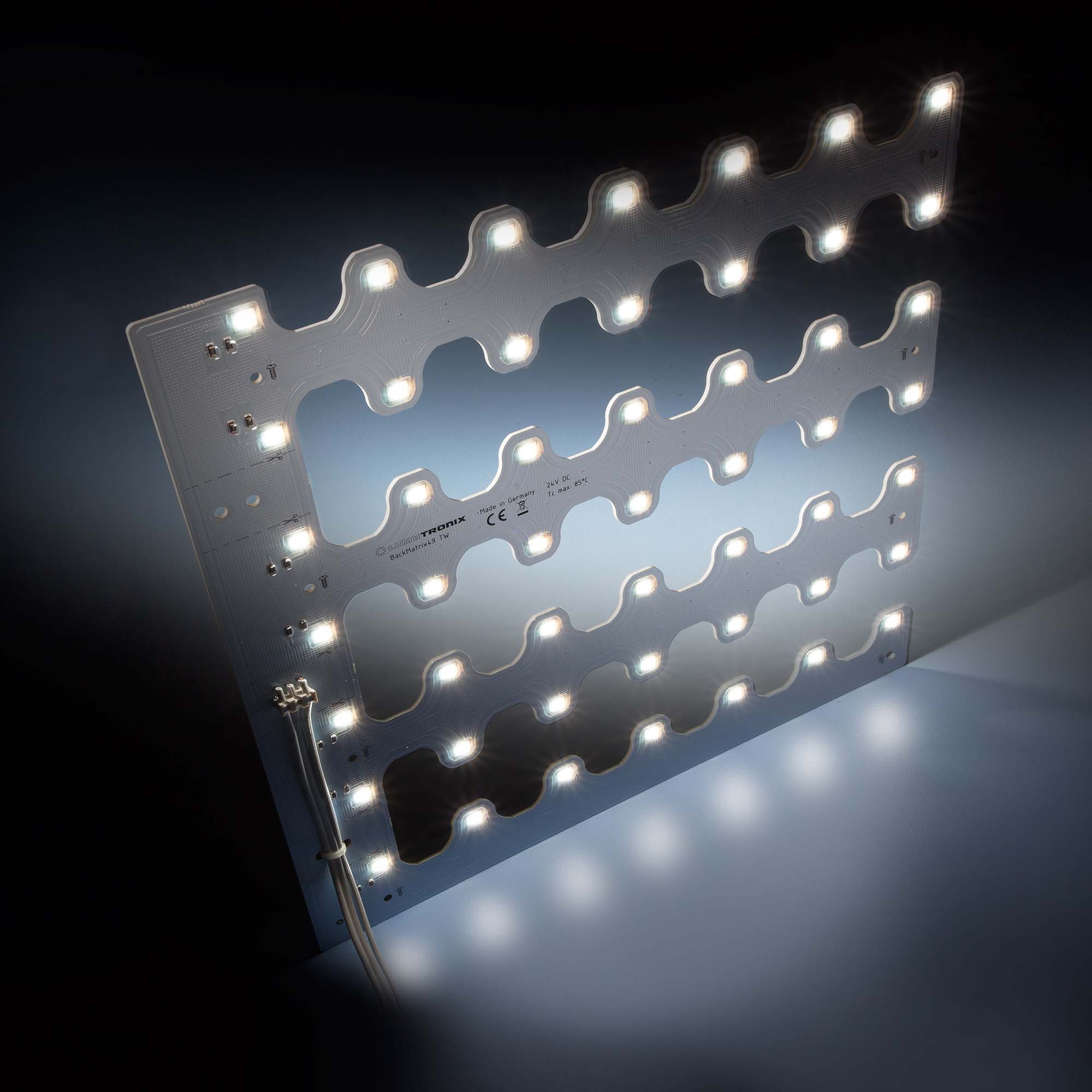 Nichia LED módulo BackMatrix 49 Profissional 29x29cm 70 LED 24V 180 graus Branco Sintonizável 2700K-6500K 10.8W 2400lm
