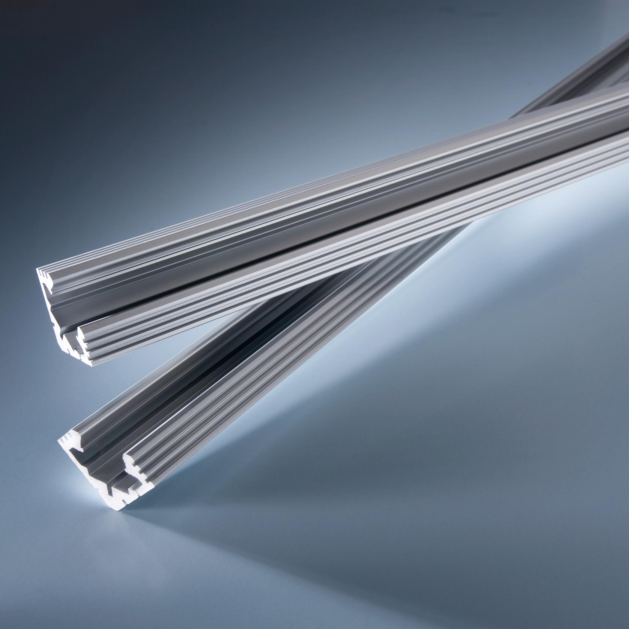 Perfil de alumínio Canto em alumínio Aluflex para tiras de LED flexíveis 102cm
