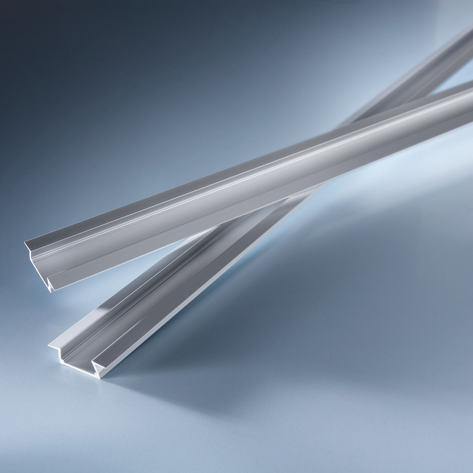 Perfil de alumínio Aluflex plano para tiras de LED flexíveis 102cm