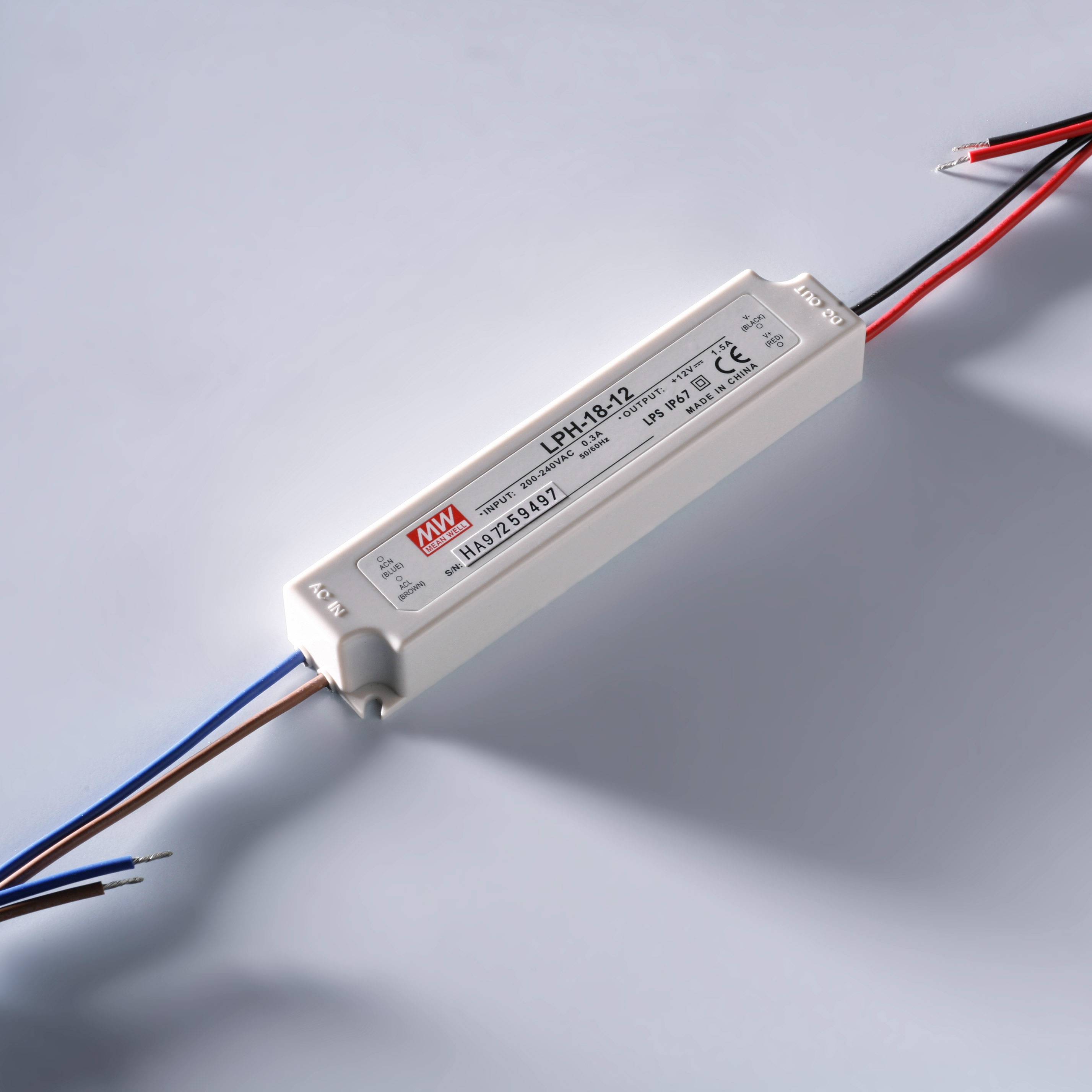 MEAN WELL LED Driver transformador de corrente constante LPC-20-350 IP67 350mA 9 > 48V