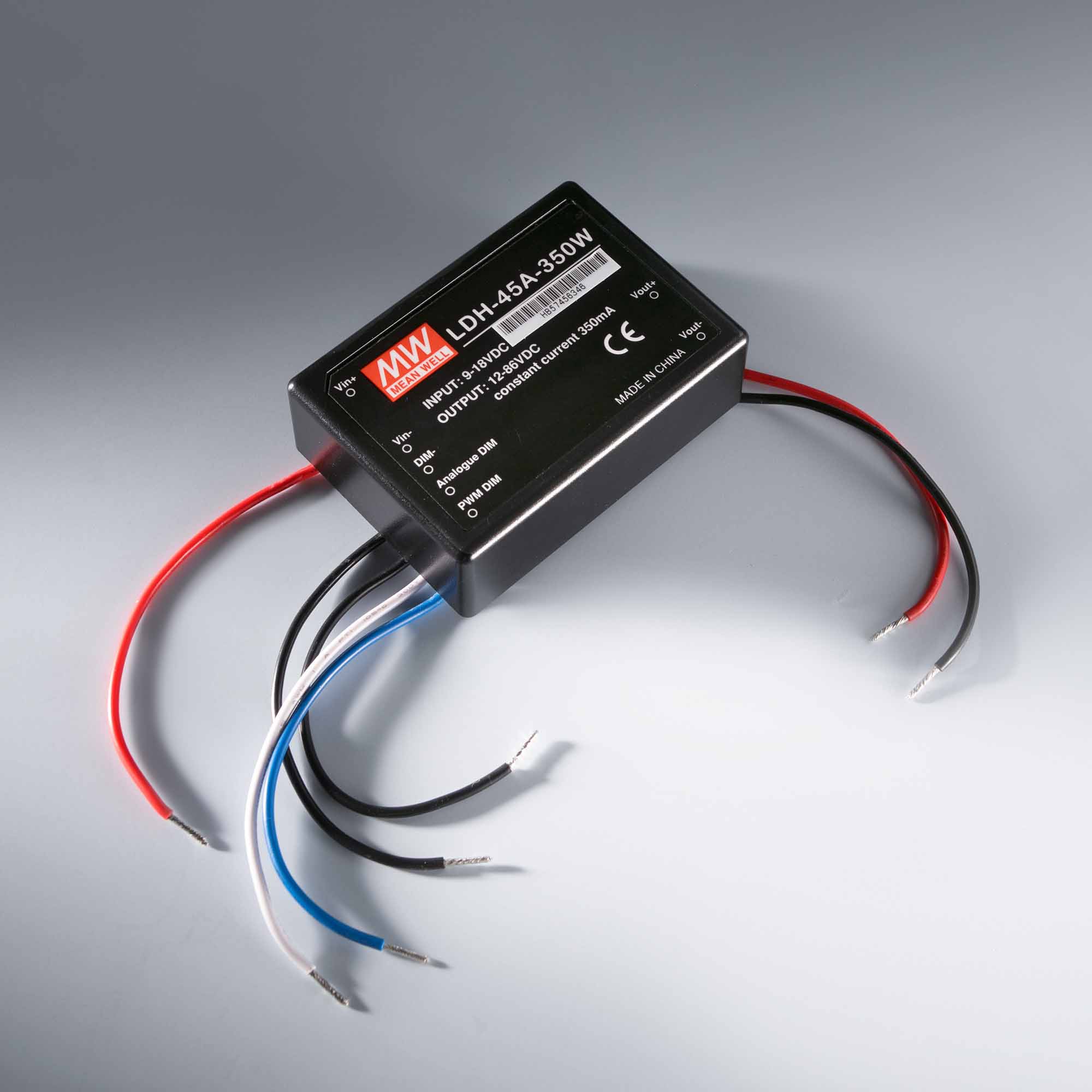 MEAN WELL LED Driver transformador de corrente constante LDH-45A-1050W IP65 1050mA 9-18VDC a 12 > 43VDC