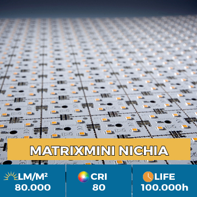 Módulo profissional MiniMatrix LED Nichia, até 80.000 lm / metro quadrado